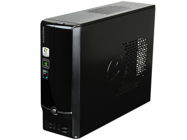 Mini Computadora Emachines EL1321-12M,
Procesador AMD Athlon LE1660 (2.8 GHz),
Memoria 1GB DDR2 (800 MHz),
D.D. de 160GB SATA, DVD±R/RW,
Red, Windows 7 Starter (32 Bits),
Monitor LCD Wide de 15.6