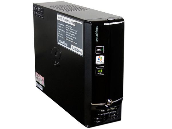 Mini Computadora Emachines EL1352-04M,
Procesador AMD Athlon II 160u (1.8GHz), ,
Memoria 2 GB DDR3,
D.D. de  320GB SATA, DVD±R/RW,
Red, Windows 7 Starter
Monitor LCD Wide de 15.6