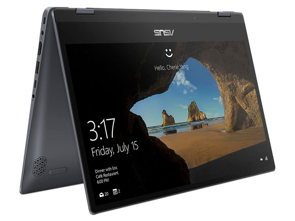 Laptop ASUS Vivobook Flip 14:
Procesador Intel Core i3 8145U (hasta 3.90 GHz),
Memoria de 4GB DDR4,
SSD de 128GB,
Pantalla de 14