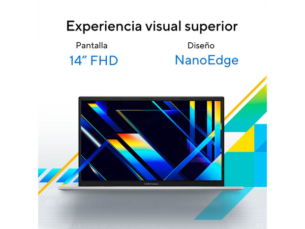 Laptop ASUS VivoBook F1404VA-NK1055X:
Procesador Intel Core i5 1334U (hasta 4.6 Ghz),
Memoria de 16GB DDR4,
SSD de 1TB,
Pantalla de 14