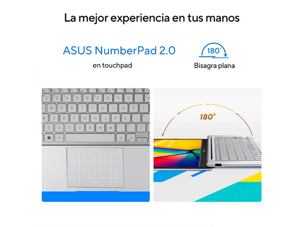 Laptop ASUS VivoBook F1404VA-NK1055X:
Procesador Intel Core i5 1334U (hasta 4.6 Ghz),
Memoria de 16GB DDR4,
SSD de 1TB,
Pantalla de 14