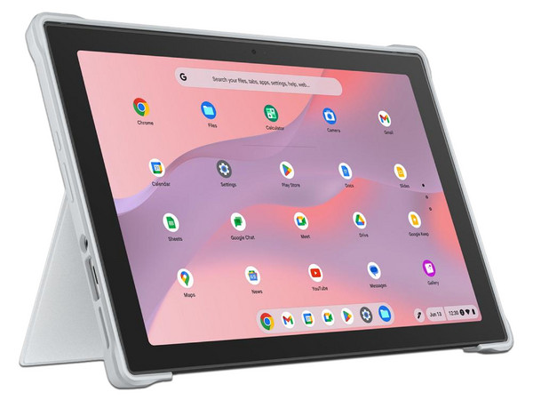 Laptop ASUS Chromebook CM30:  
Procesador MediaTek Kompanio 520 (hasta 2.0 GHz),  
Memoria de 8GB LPDDR4X,  
eMMC de 128GB,  
Pantalla táctil de 10.5