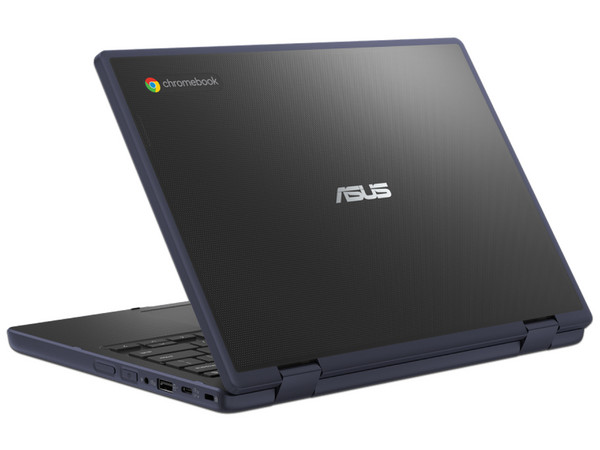 Laptop ASUS Chromebook CR11 Flip: 
Procesador Intel N150 (hasta 3.6 GHz), 
Memoria de 8GB DDR5, 
eMMC de 64GB, 
Pantalla de 11.6