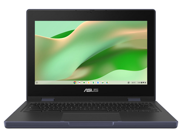 Laptop ASUS Chromebook CR11 Flip: 
Procesador Intel N150 (hasta 3.6 GHz), 
Memoria de 8GB DDR5, 
eMMC de 64GB, 
Pantalla de 11.6
