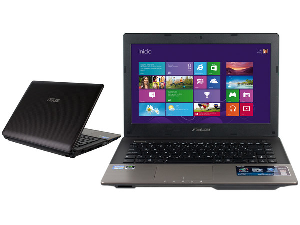 Laptop ASUS A45VD-MX1-H:
Procesador Intel Core i5-3210M (hasta 3.1 GHz) 3era Generación,
Memoria de 6 GB DDR3, Disco Duro de 750 GB,
Pantalla LED  de 14