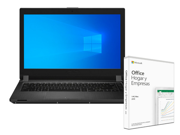 Laptop ASUS PRO P1440FA:
Procesador Intel Core i5 10210U (hasta 4.20 GHz),
Memoria de 8GB DDR4,
SSD de 256GB,
Pantalla de 14