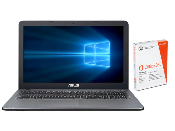 Laptop ASUS X540SA-XX069T:
Procesador Intel Celeron N 3050 (hasta 2.16 GHz),
Memoria de 2GB DDR3L,
Disco Duro de 500GB,
Pantalla de 15.6