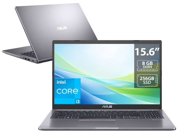 Laptop ASUS F515EA:
Procesador Intel Core i3 1115G4  (hasta 4.10 GHz),
Memoria de 8GB DDR4,
SSD de 256GB,
Pantalla de 15.6