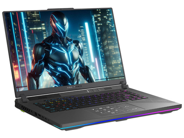 Laptop Gamer ASUS ROG Strix G16: 
CPU AMD Ryzen 9 9955HX (hasta 5.4 GHz),
Memoria 32GB DDR5,
SSD 1TB,
Pantalla de 16