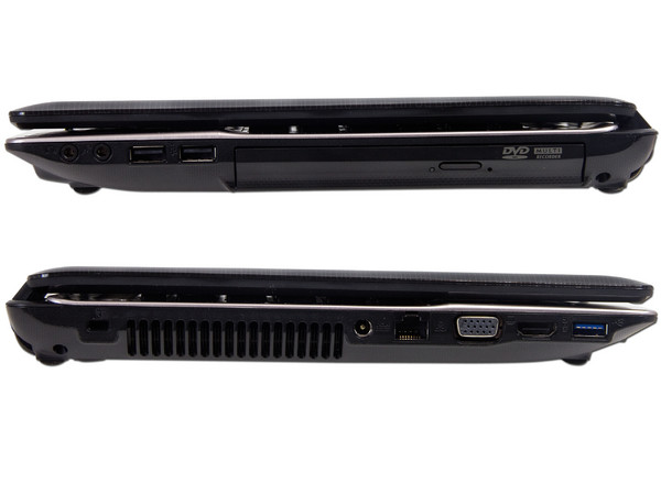 Laptop ASUS K43E-MSR1:
Procesador Intel Core i3-2350M (2.3 GHz),
Memoria de 4 GB DDR3, Disco Duro de 500 GB,
Pantalla LED  de 14