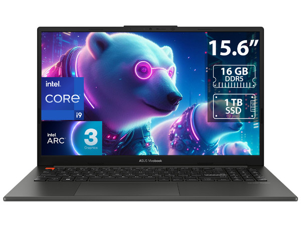 Laptop ASUS VivoBook S 15: 
Procesador Intel Core i9 13900H (hasta 5.4 GHz), 
Memoria de 16GB DDR5, 
SSD de 1TB,
Pantalla de 15.6