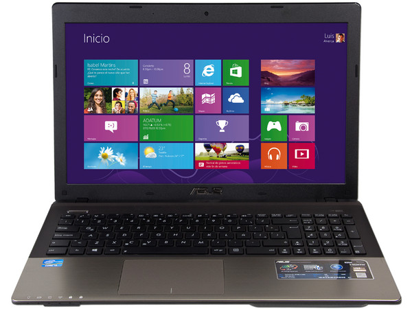 Laptop ASUS K55A-MX2-H:
Procesador Intel Core i5-3210M (hasta 3.1 GHz) 3era Generación,
Memoria de 6 GB DDR3, Disco Duro de 750 GB,
Pantalla LED  de 15.6