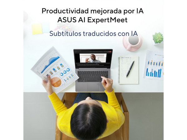 Laptop ASUS ExpertBook   P1503CVA-i716G512-P1 :
Procesador Intel Core i7 13620H (Hasta 4.9 GHz ),
Memoria de 16GB DDR5,
SSD de 512GB,
Pantalla de 15.6