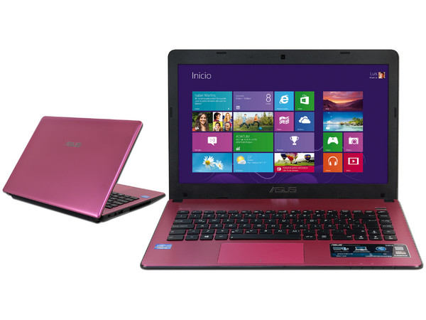 Laptop ASUS X401A-MX1-H-PNK:
Procesador IntelCore i3-2350M (2.3 GHz),
Memoria de 4 GB DDR3, D.D. de 500 GB,
Pantalla de 14