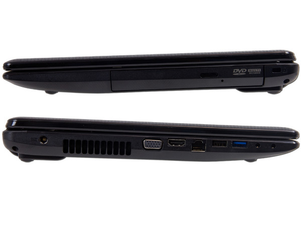 Laptop Asus X55A-MX1-H:
Procesador Intel Celeron B830 (1.8 GHz),
Memoria de 2 GB DDR3, D.D. de 500 GB,
Pantalla de 15.6