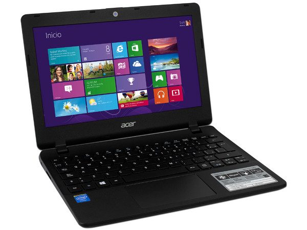 Laptop Acer Aspire:
Procesador Intel Celeron N2840 (hasta 2.58 GHz),
Memoria de 2 GB DDR3L, D.D. de 500 GB,
Pantalla LED de 11.6