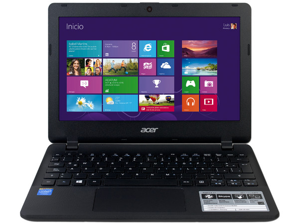 Laptop Acer Aspire:
Procesador Intel Celeron N2840 (hasta 2.58 GHz),
Memoria de 2 GB DDR3L, D.D. de 500 GB,
Pantalla LED de 11.6