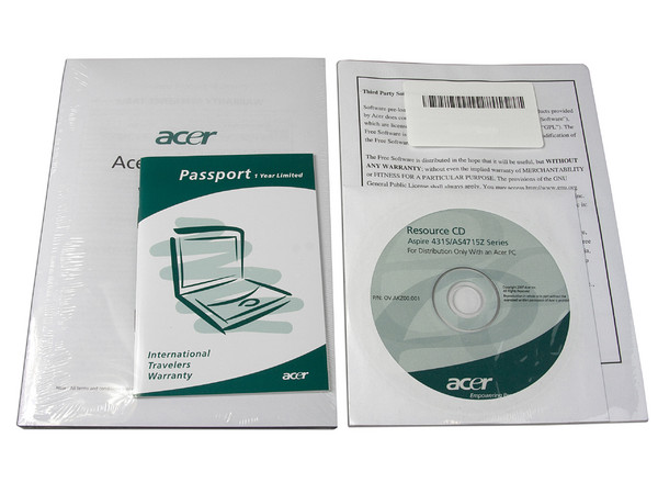Portátil Acer Aspire 4315-2744:
Procesador Intel Celeron M 550 (2.0GHz),
Memoria de 512MB DDR II, Disco Duro de 80GB,
Pantalla de 14.1