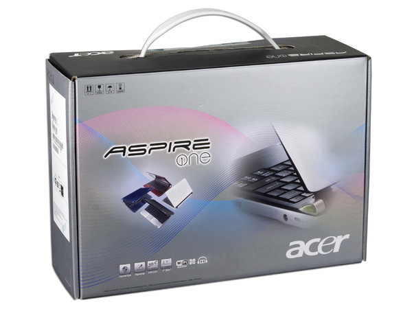Netbook Acer Aspire One:
Procesador Intel Atom N270 (1.60 GHz),
Memoria de 1GB DDR II,  Almacenamiento Interno 160GB,
Pantalla de 10.1