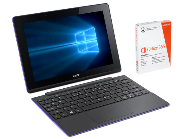 Laptop 2 en 1 Acer Aspire SW3-013-131B:
Procesador Intel Atom Z3735F (hasta 1.83 GHz),
Memoria de 2GB DDR3L,
Disco Duro de 500GB,
Pantalla de 10.1