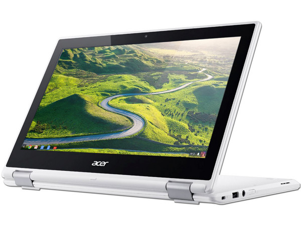 Laptop Acer Chromebook R 11 CB5-132T-C1LK:
Procesador Intel Celeron N 3150 (hasta 2.80 GHz),
Memoria de 4GB DDR3L,
SSD de 32GB,
Pantalla de 11.6
