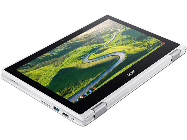 Laptop Acer Chromebook R 11 CB5-132T-C1LK:
Procesador Intel Celeron N 3150 (hasta 2.80 GHz),
Memoria de 4GB DDR3L,
SSD de 32GB,
Pantalla de 11.6