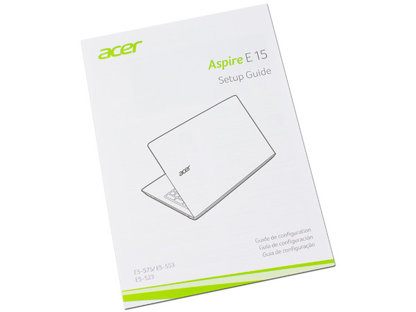Laptop Acer Aspire E5-575-51FZ:
Procesador Intel Core i5 7200U (hasta 3.10 GHz),
Memoria de 8GB DDR4,
Disco Duro de 1TB,
Pantalla de 15.6