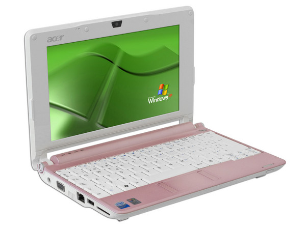 UltraPortátil Netbook Acer Aspire One:
Procesador Intel Atom N270 (1.60 GHz),
Memoria de 1GB DDR II, Disco Duro de 160GB,
Pantalla de 8.9
