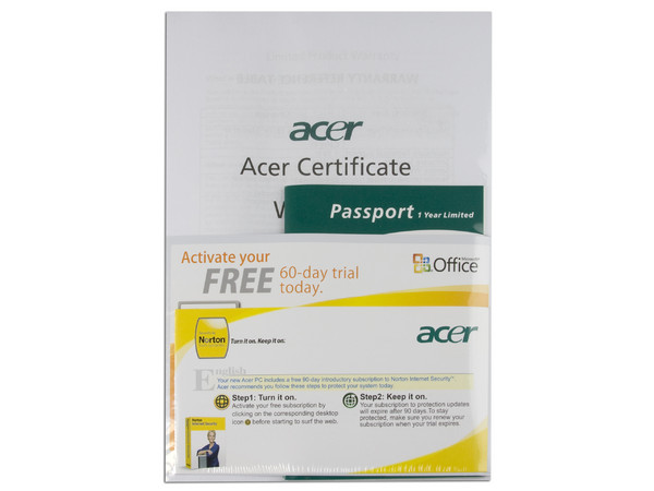 Portátil Acer AS5720Z-4256:
Procesador Intel Pentium Dual Core T2370 (1.73GHz),
Memoria de 2GB DDR II, Disco Duro de 160GB,
Pantalla de 15.4