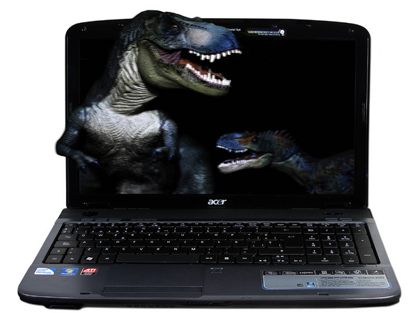 Laptop Acer Aspire 3D 5738DZG-4103:
Procesador Intel Pentium DC T4400 (2.2GHz),
Memoria de 3GB DDR2, D.D.320GB,
Video ATI Mobility Radeon HD 4570, 
Pantalla 15.6