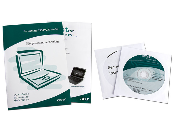 Laptop Acer TravelMate 7530-5345:
Procesador AMD Turion X2 DC RM-70 (2.0 GHz),
Memoria de 2GB DDR II, Disco Duro de 250GB,
Pantalla de 17