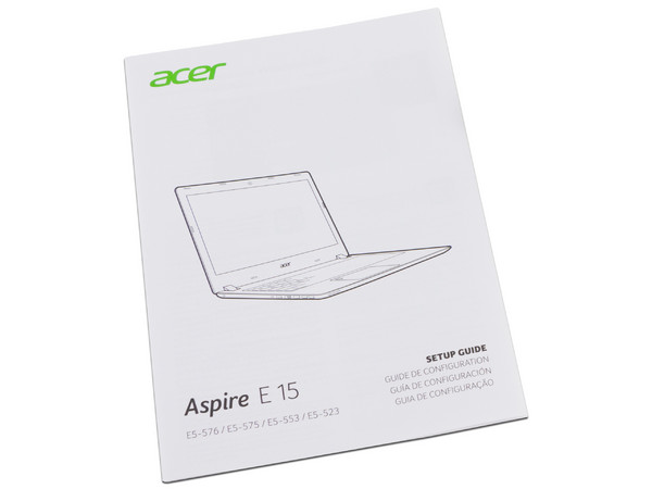 Laptop Acer Aspire E5-575-72N3:
Procesador Intel Core i7 7500U (hasta 3.50 GHz),
Memoria de 8GB DDR4,
Disco Duro de 1TB,
Pantalla de 15.6