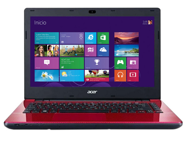 Laptop Acer Aspire E5-411-C2FP:
Procesador Intel Celeron N2840 (hasta 2.58 GHz),
Memoria de 4 GB DDR3L, Disco Duro 1 TB,
Pantalla LED de 14