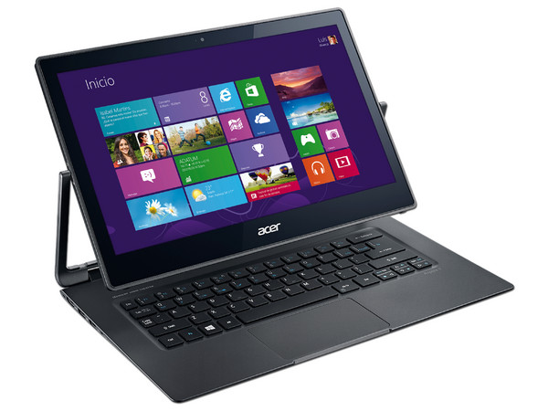 Laptop Acer Aspire R7-371T-50XQ:
Procesador Intel Core i5 4210U (hasta 2.7 GHz),
Memoria de 4GB LPDDR3,
SSD de 128GB,
Pantalla de 13.3