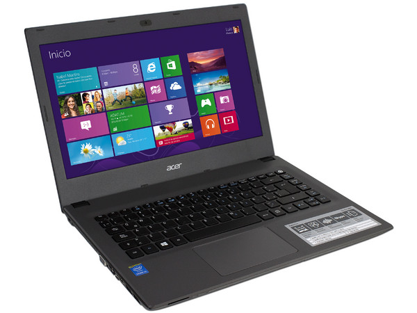 Laptop Acer Aspire E14 E5-473-3083:
Procesador Intel Core i3-4005U (1.7 GHz),
Memoria de 4 GB DDR3L, D.D. de 1 TB,
Pantalla LED de 14