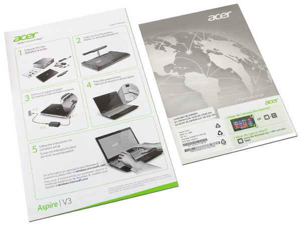 Laptop Acer Aspire V3-471-6885: 
Procesador Intel Core i5-3210M (2.5 GHz) 3ra Generación,
Memoria de 6 GB DDR3, Disco Duro 1 TB, 
Pantalla HD LED de 14