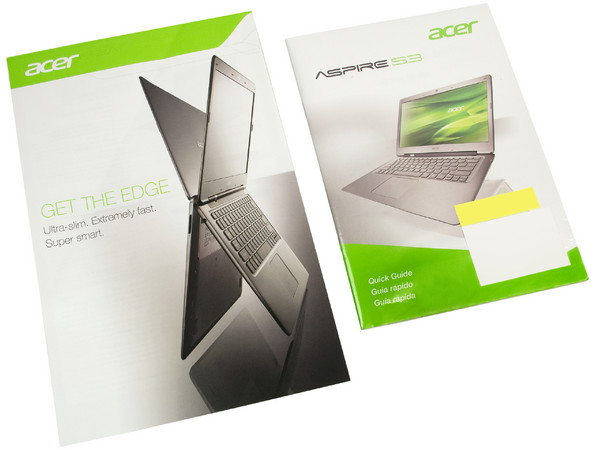 Ultrabook Acer Aspire S3-951-6459:
Procesador Intel Core i7-2637M (1.7GHz),
Memoria de 4GB DDR3, D.D. de 256GB SSD,
Pantalla LED de 13.3