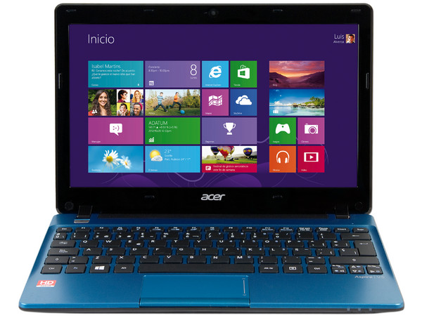 Laptop Acer Aspire V5-121-0869:
Procesador AMD C-70 (1.2 GHz),
Memoria de 2 GB DDR3, D.D. de 500 GB,
Pantalla LED de 11.6