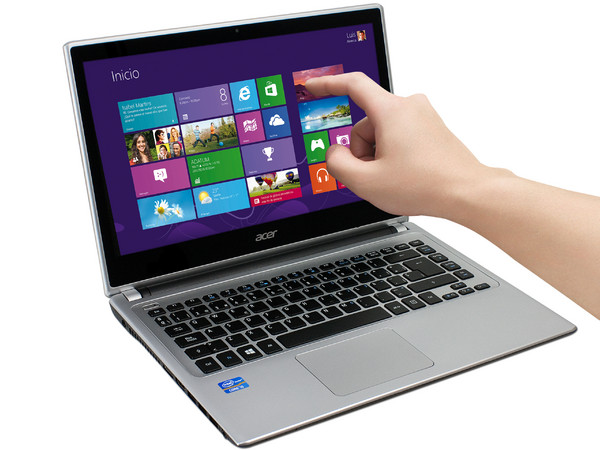 Laptop Acer Aspire V5 Touch:
Procesador Intel Core i5-3337U (hasta 2.7 GHz) 3era Generación,
Memoria de 6 GB DDR3,  D.D. 500 GB,
Pantalla LED Multi Touch de 14