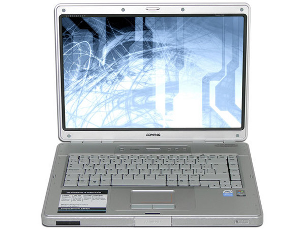 Portátil Compaq Presario C568LA,
Procesador Intel Pentium dual core T2080 (1.73 GHz),
Memoria 512 MB DDRII, Pantalla TFT/WXGA de 15.4