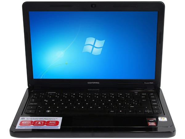 Laptop Compaq Presario CQ43-300LA:
Procesador AMD E-300 (1.3GHz),
Memoria de 2GB DDR3, Disco Duro de 320GB,
Pantalla LED de 14