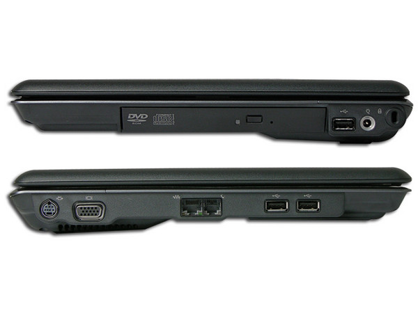 Portátil Compaq Presario F502LA,
Procesador Mobile AMD Sempron 3400+ (1.8 GHz),
Memoria 256 MB DDRII, Pantalla TFT/WXGA de 15.4