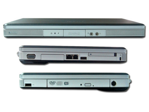 Portátil Compaq Presario V2417LA,
Procesador AMD Mobile Sempron 3000+ (1.8 GHz),
Memoria de 512MB DDR, Pantalla de 14