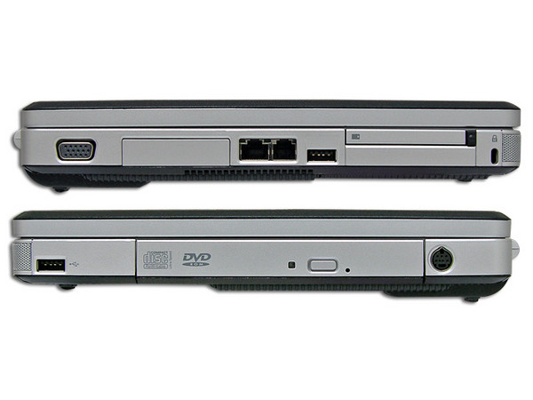 Portátil Compaq Presario V2615LA,
Procesador AMD Mobile Sempron 3000+ (1.8 GHz),
Memoria de 256MB DDR, Pantalla de 14