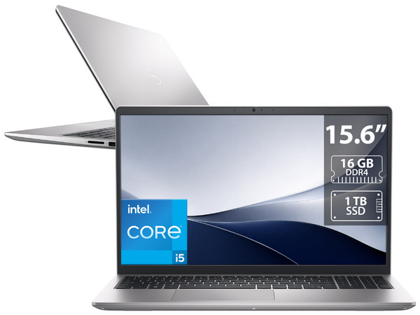 Laptop DELL DC15250: 
Procesador Intel Core i5 1334U (hasta 4.6 GHz), 
Memoria de 16GB DDR4, 
SSD de 1TB, 
Pantalla de 15.6