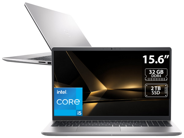 Laptop DELL DC15250: 
Procesador Intel Core i5 1334U (hasta 4.6 GHz), 
Memoria de 32GB DDR4, 
SSD de 2TB, 
Pantalla de 15.6