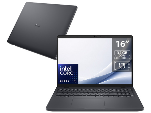 Workstation DELL Pro Max 16: 
Procesador Intel Core Ultra 5 235 (hasta 5.0 GHz), 
Memoria de 32GB DDR5, 
SSD de 1TB, 
Pantalla de 16