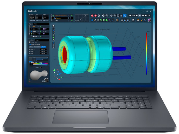 Workstation DELL Pro Max: 
Procesador Intel Core Ultra 9 285HX (hasta 5.5 GHz), 
Memoria de 32GB DDR5, 
SSD de 2TB, 
Pantalla de 18
