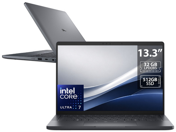 Laptop DELL Pro 13 PA13250:
Procesador Intel Core Ultra 7 268V (hasta 5.0 GHz),
Memoria de 32GB LPDDR5,
SSD de 512GB,
Pantalla de 13.3