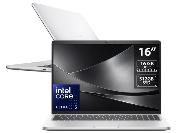 Laptop DELL Pro 16 Plus: 
Procesador Intel Core Ultra 5 236V (hasta 4.7 GHz), 
Memoria de 16GB DDR5, 
SSD de 512GB, 
Pantalla de 16